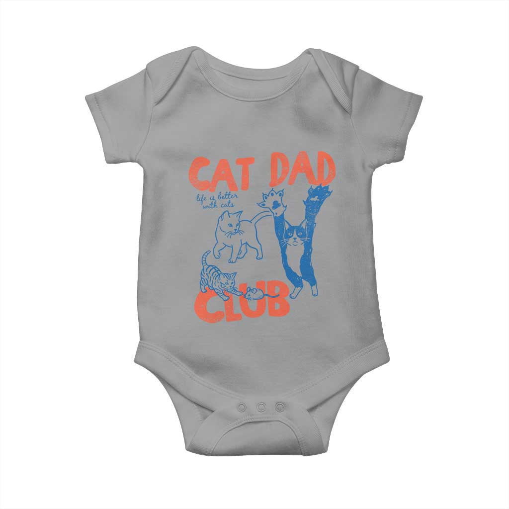 Cat Dad Club Baby Onesie Life is Better with Cats Fathers Day