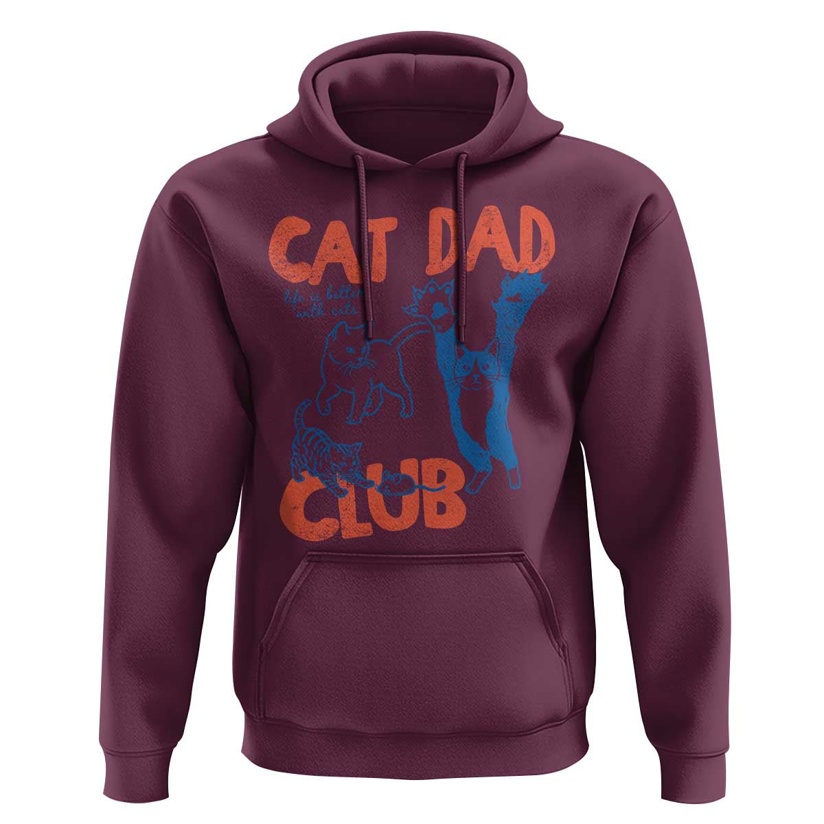 Cat Dad Club Hoodie Life is Better with Cats Fathers Day