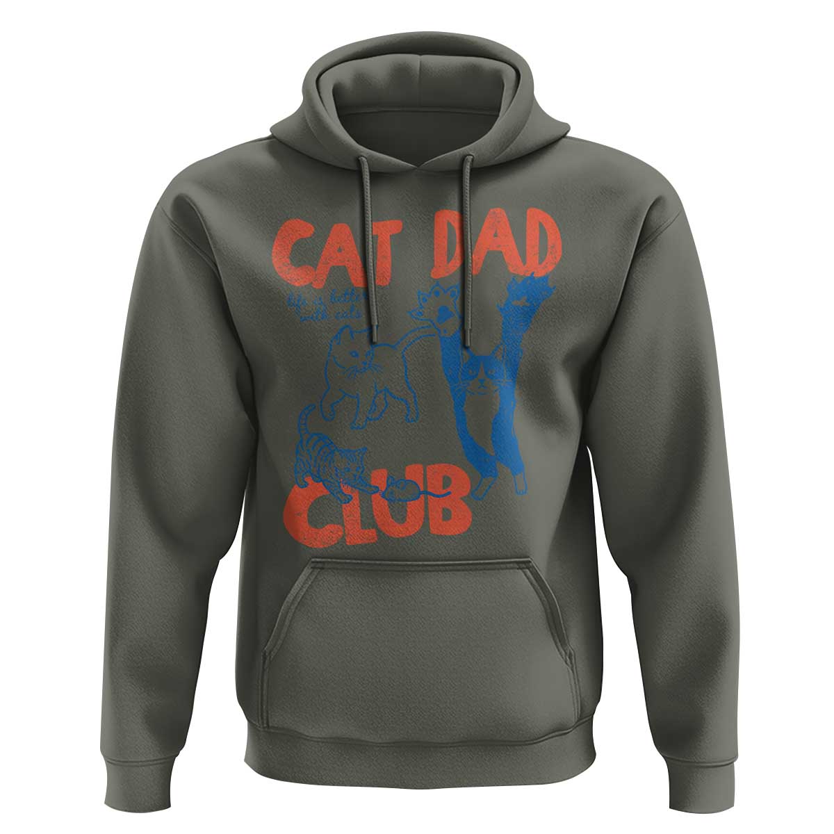 Cat Dad Club Hoodie Life is Better with Cats Fathers Day