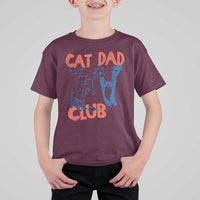 Cat Dad Club T Shirt For Kid Life is Better with Cats Fathers Day