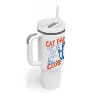 Cat Dad Club Tumbler With Handle Life is Better with Cats Fathers Day