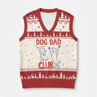 Dog Dad Club V-Neck Knit Sweater Vest Life is Better with Dogs Father's Day