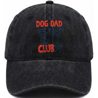 Dog Dad Club Washed Cotton Baseball Cap Life is Better with Dogs Father's Day