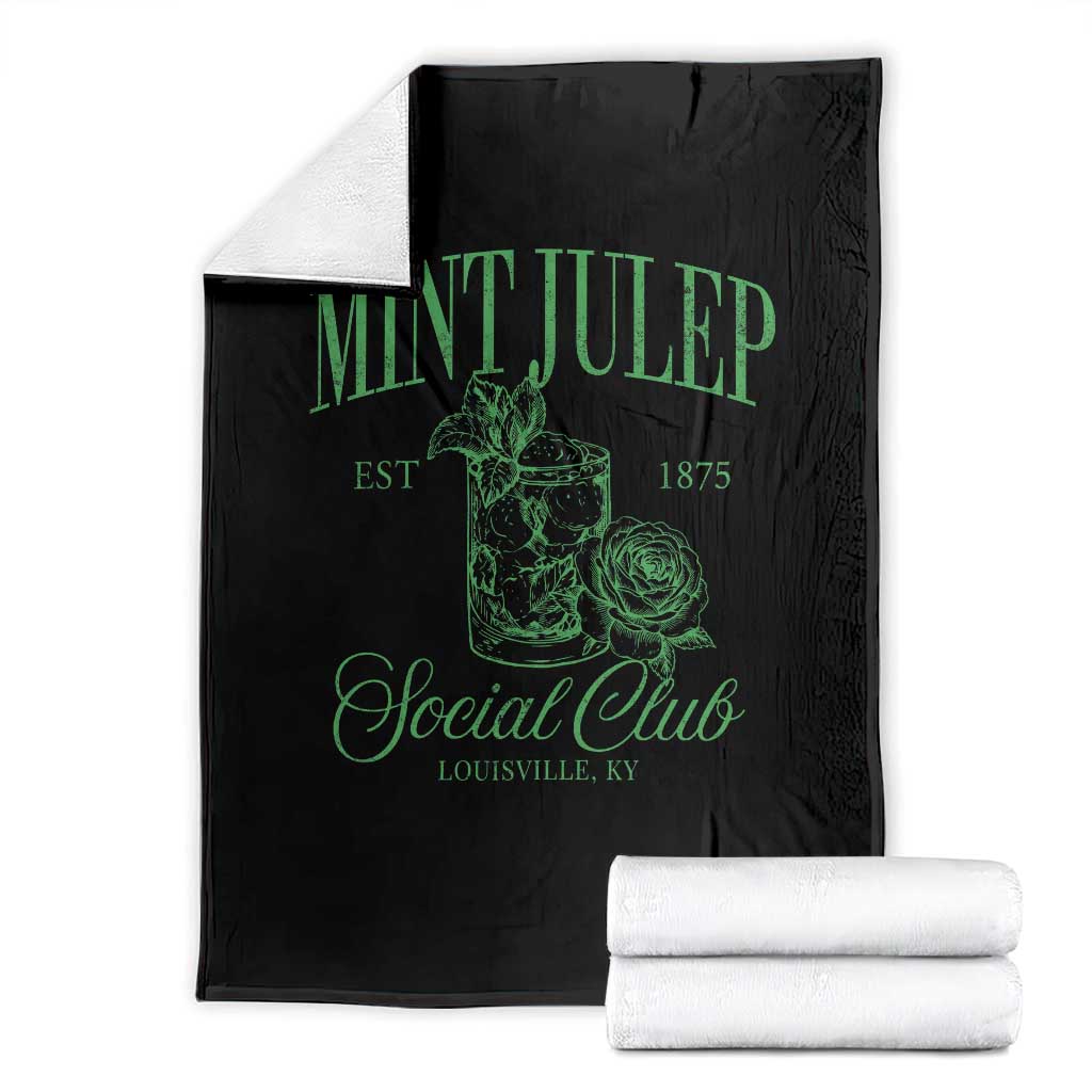 Mint Julep Social Club KY Funny Derby Cocktail Throw Blanket
