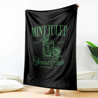 Mint Julep Social Club KY Funny Derby Cocktail Throw Blanket