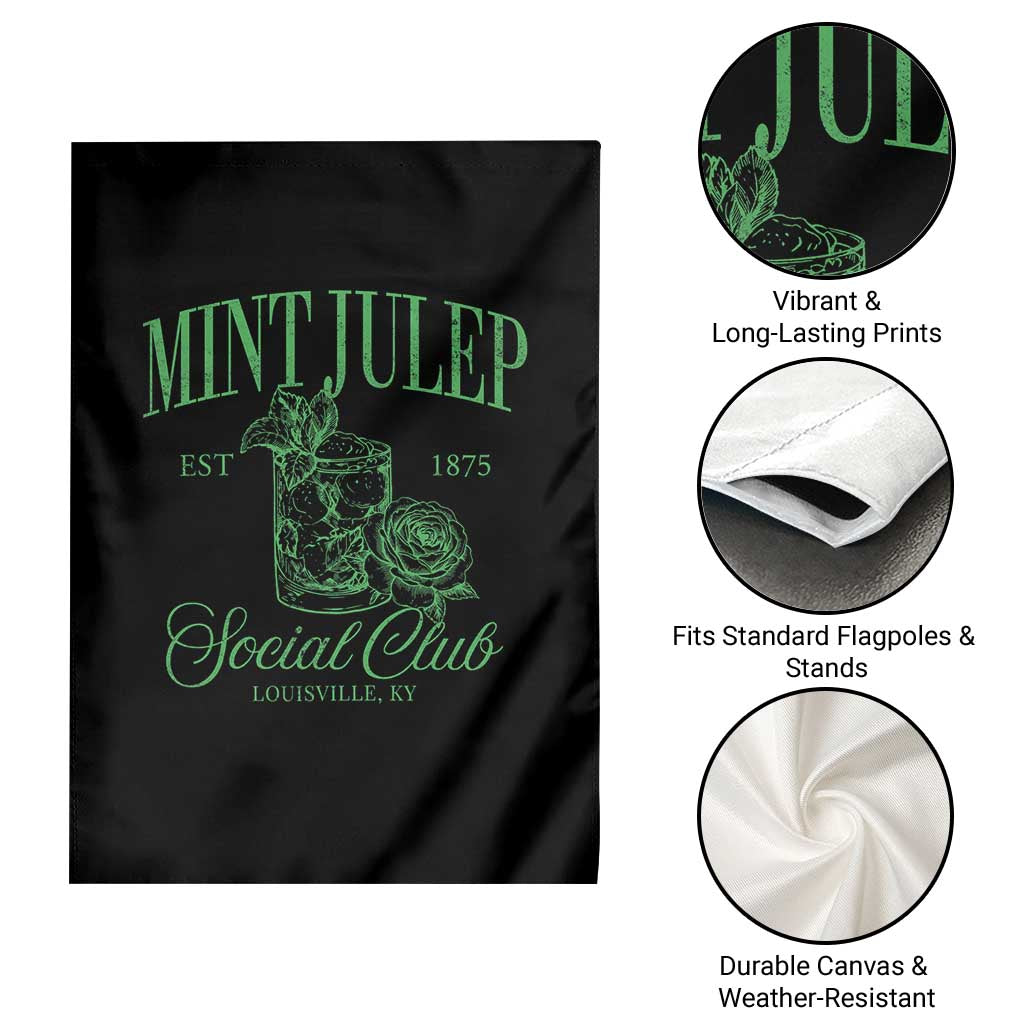 Mint Julep Social Club KY Funny Derby Cocktail Garden Flag