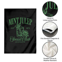 Mint Julep Social Club KY Funny Derby Cocktail Garden Flag