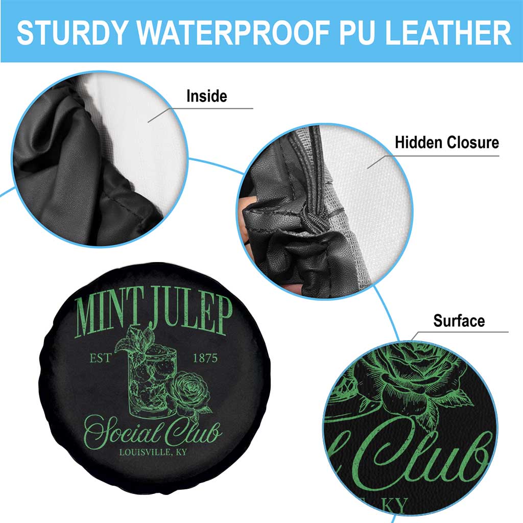 Mint Julep Social Club KY Funny Derby Cocktail Spare Tire Cover