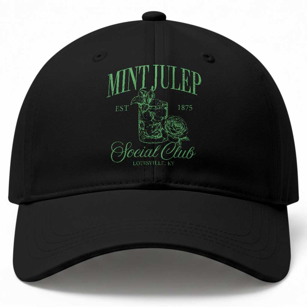 Mint Julep Social Club KY Funny Derby Cocktail Baseball Cap