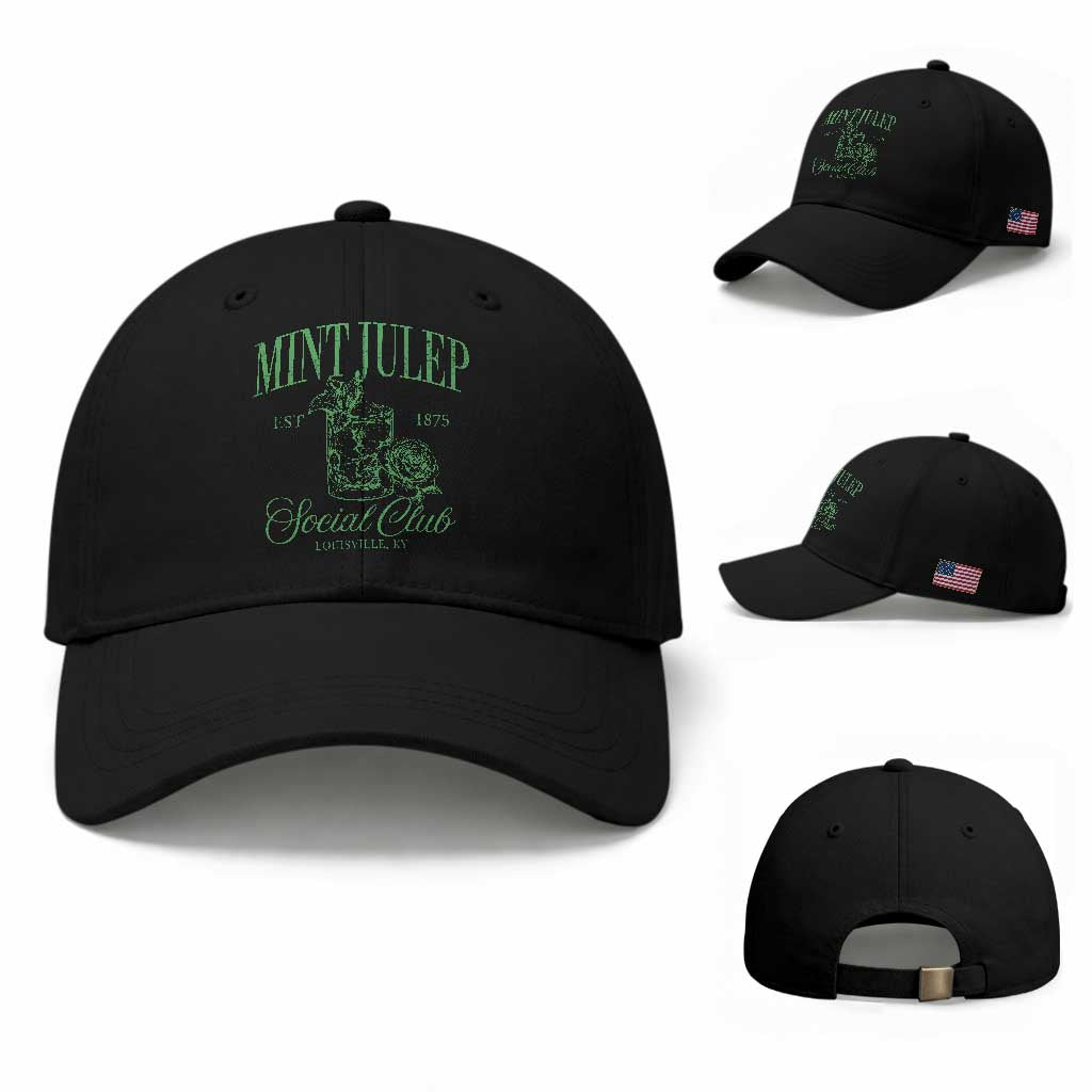Mint Julep Social Club KY Funny Derby Cocktail Baseball Cap