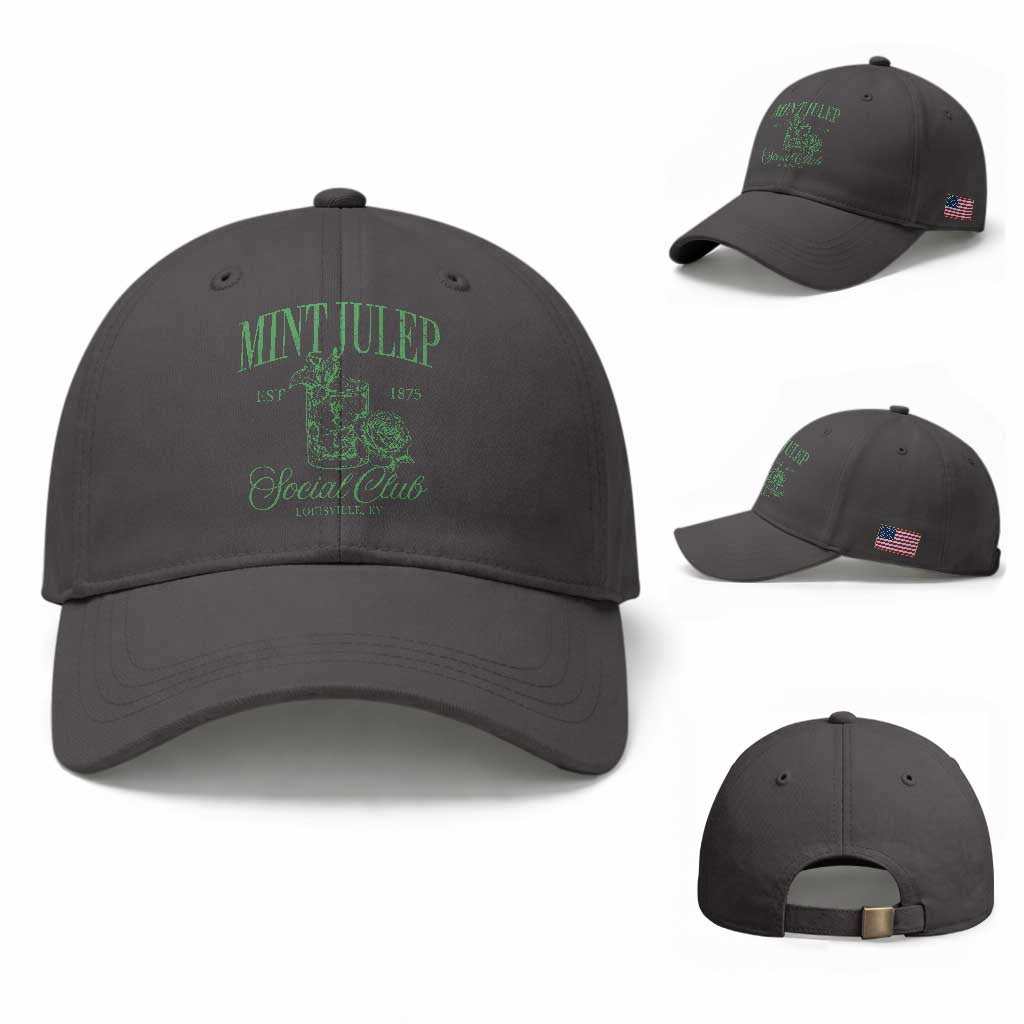 Mint Julep Social Club KY Funny Derby Cocktail Baseball Cap