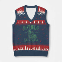 Mint Julep Social Club KY Funny Derby Cocktail V-Neck Knit Sweater Vest