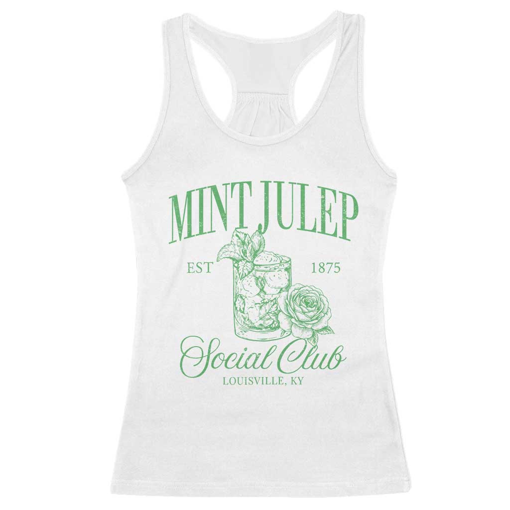 Mint Julep Social Club KY Funny Derby Cocktail Racerback Tank Top