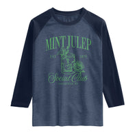 Mint Julep Social Club KY Funny Derby Cocktail Raglan Shirt