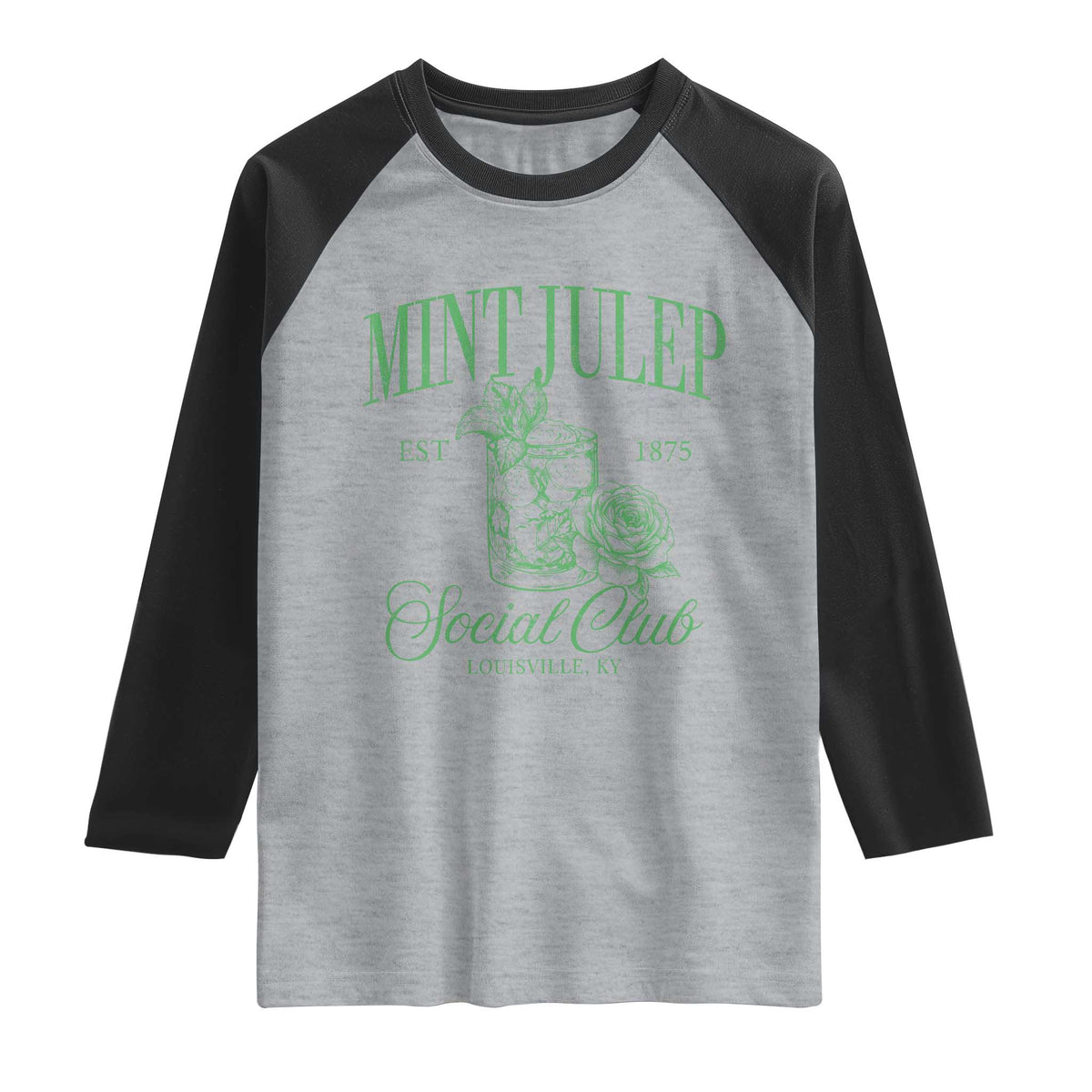 Mint Julep Social Club KY Funny Derby Cocktail Raglan Shirt