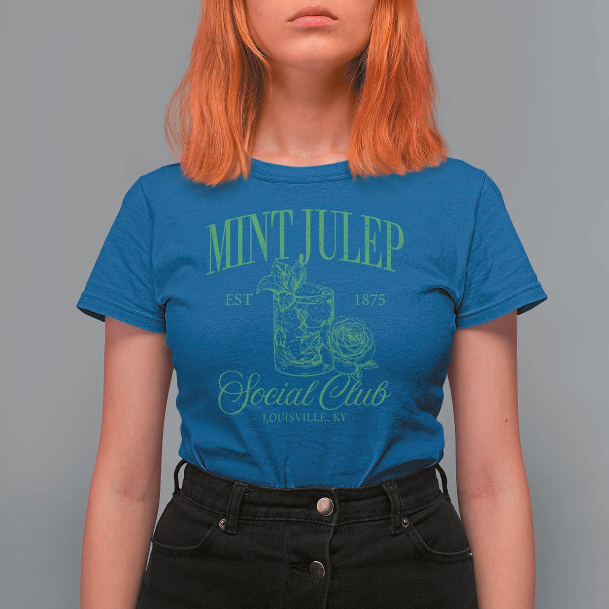 Mint Julep Social Club KY Funny Derby Cocktail T Shirt For Women