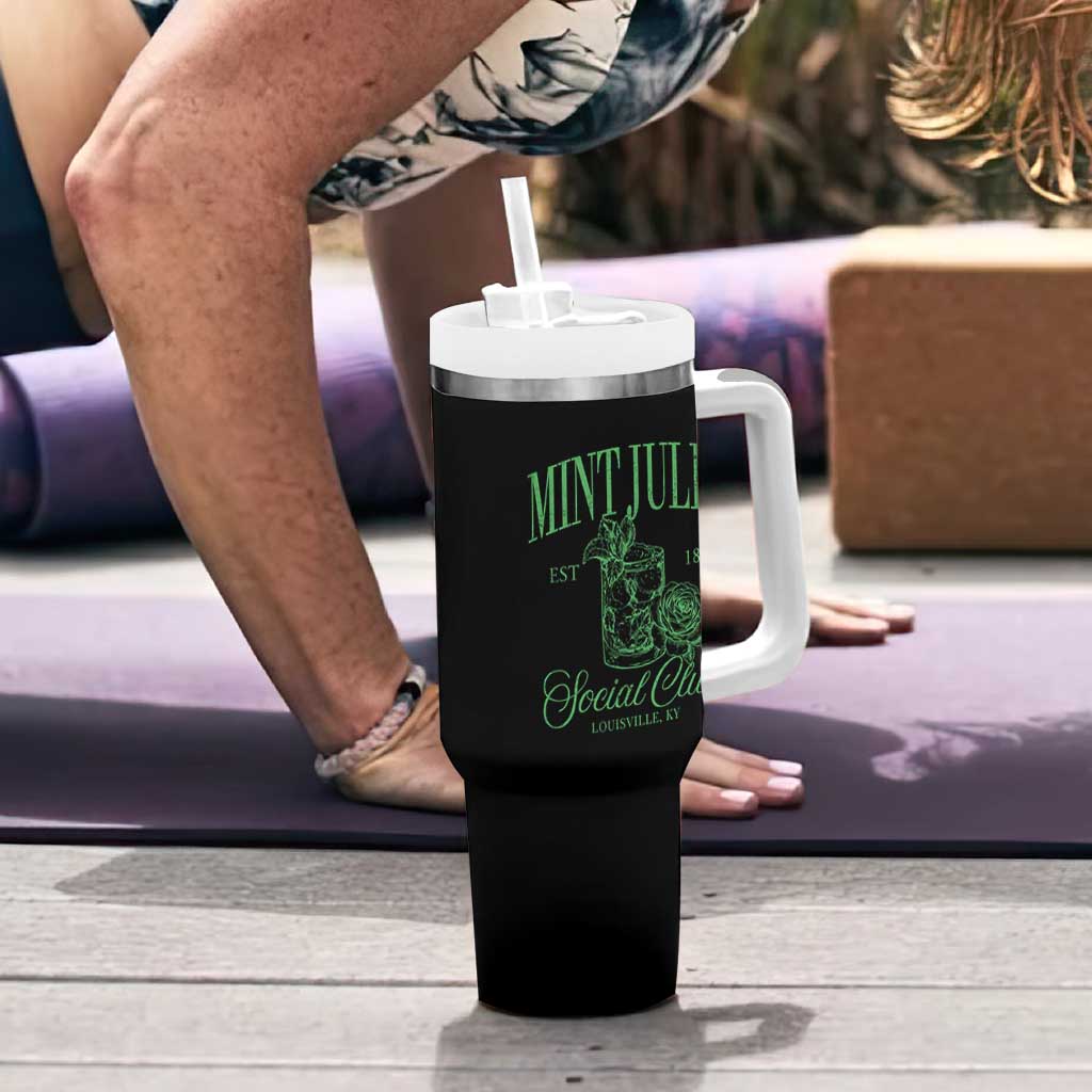 Mint Julep Social Club KY Funny Derby Cocktail Tumbler With Handle