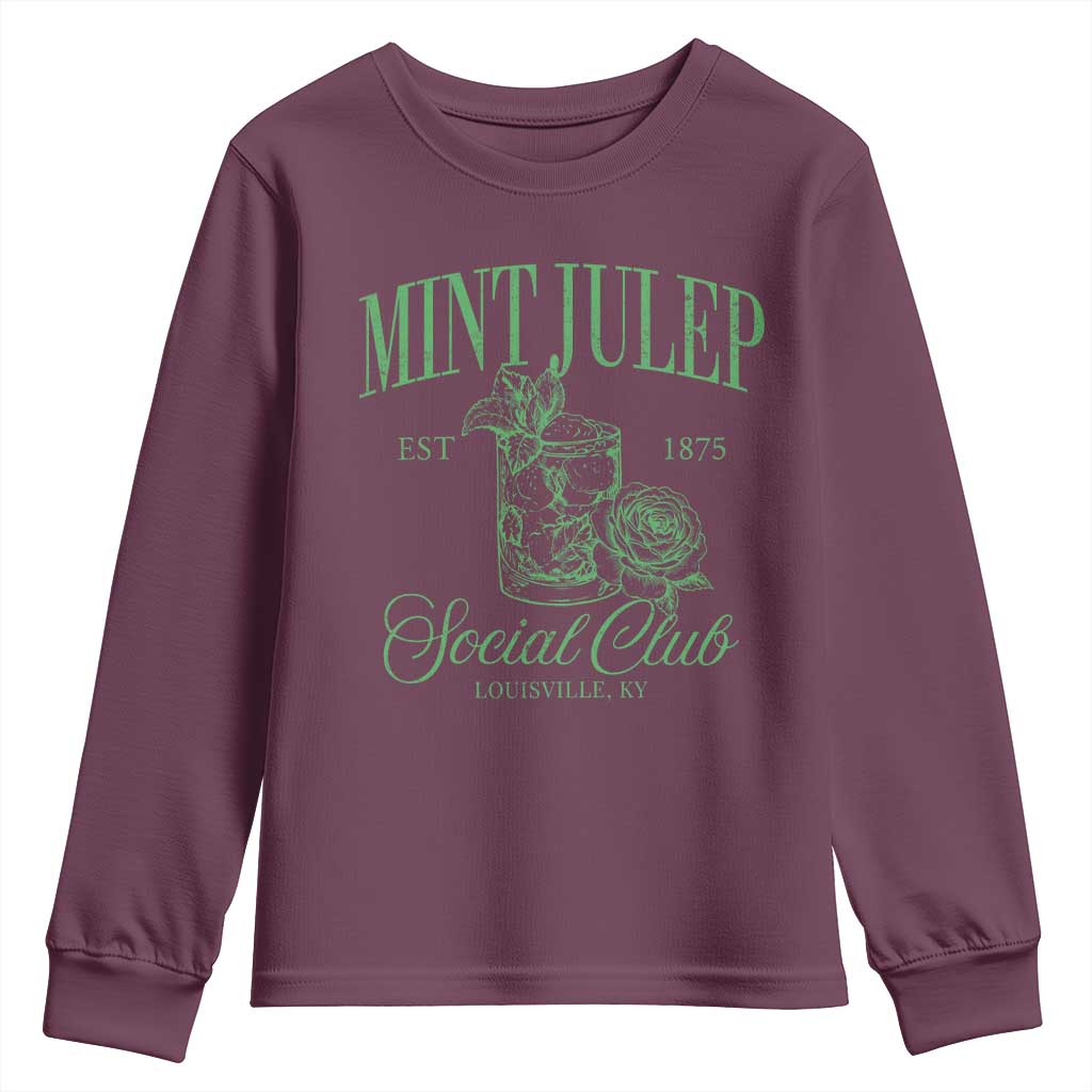 Mint Julep Social Club KY Funny Derby Cocktail Youth Sweatshirt