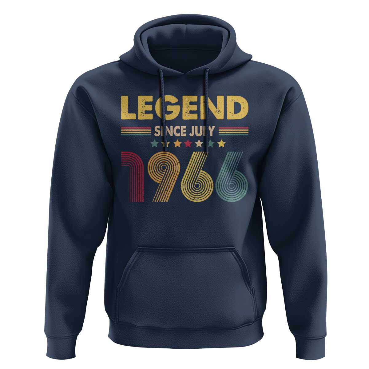 July 60th Birthday Hoodie Legends Since July 1966 Retro Bday