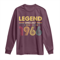 July 60th Birthday Long Sleeve Shirt Legends Since July 1966 Retro Bday