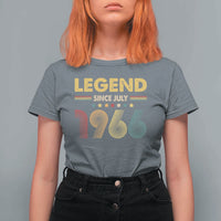 July 60th Birthday T Shirt For Women Legends Since July 1966 Retro Bday