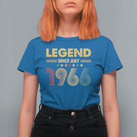 July 60th Birthday T Shirt For Women Legends Since July 1966 Retro Bday