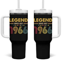 July 60th Birthday Tumbler With Handle Legends Since July 1966 Retro Bday