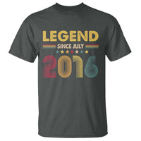 July 10th Birthday T Shirt Legends Since July 2016 Retro Bday
