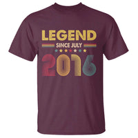 July 10th Birthday T Shirt Legends Since July 2016 Retro Bday
