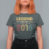 July 10th Birthday T Shirt For Women Legends Since July 2016 Retro Bday