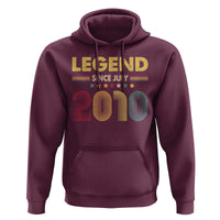 July 16th Birthday Hoodie Legends Since July 2010 Retro Bday