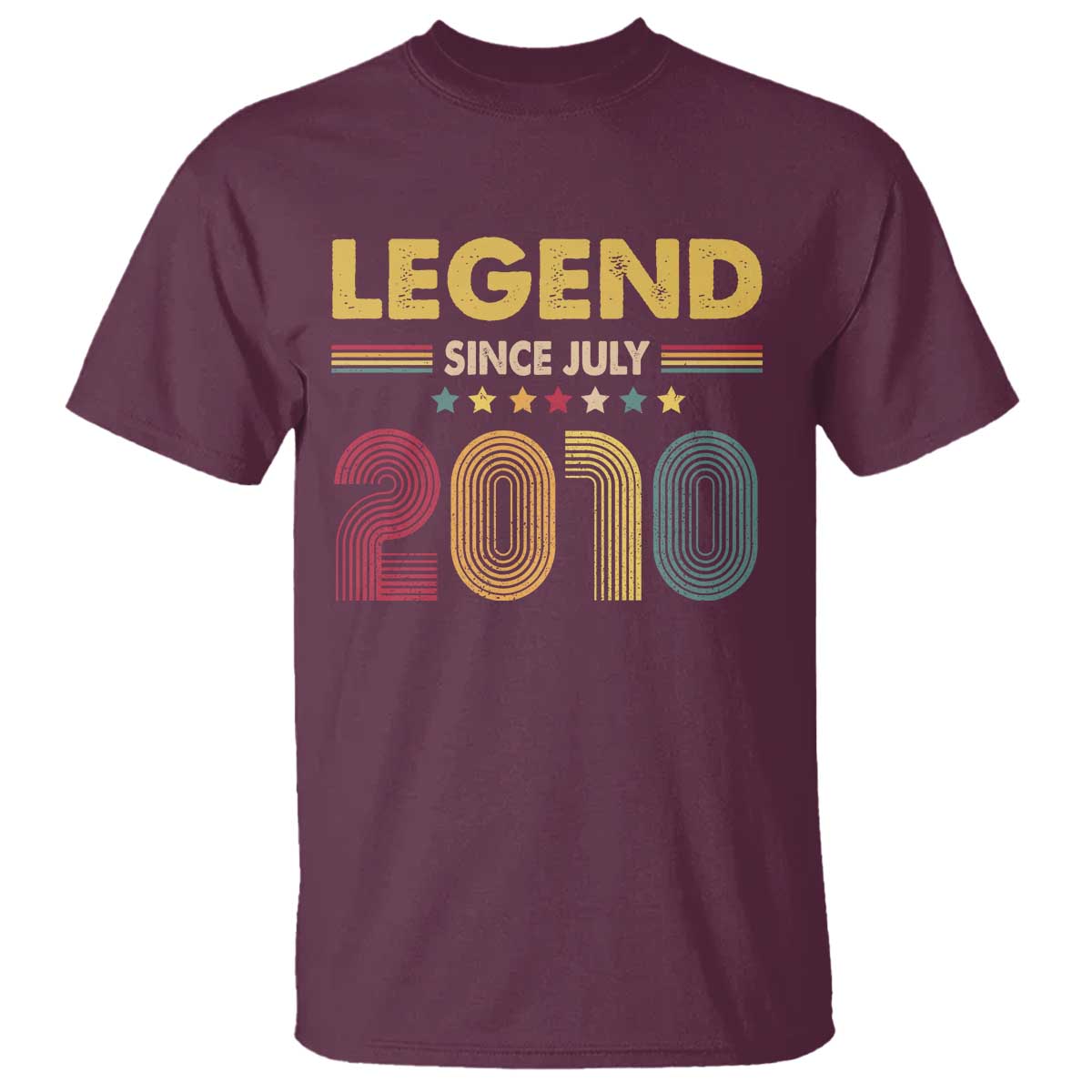 July 16th Birthday T Shirt Legends Since July 2010 Retro Bday