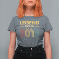 July 13th Birthday T Shirt For Women Legends Since July 2013 Retro Bday