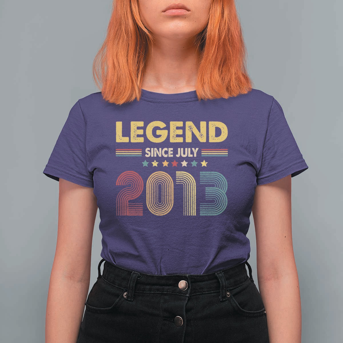July 13th Birthday T Shirt For Women Legends Since July 2013 Retro Bday
