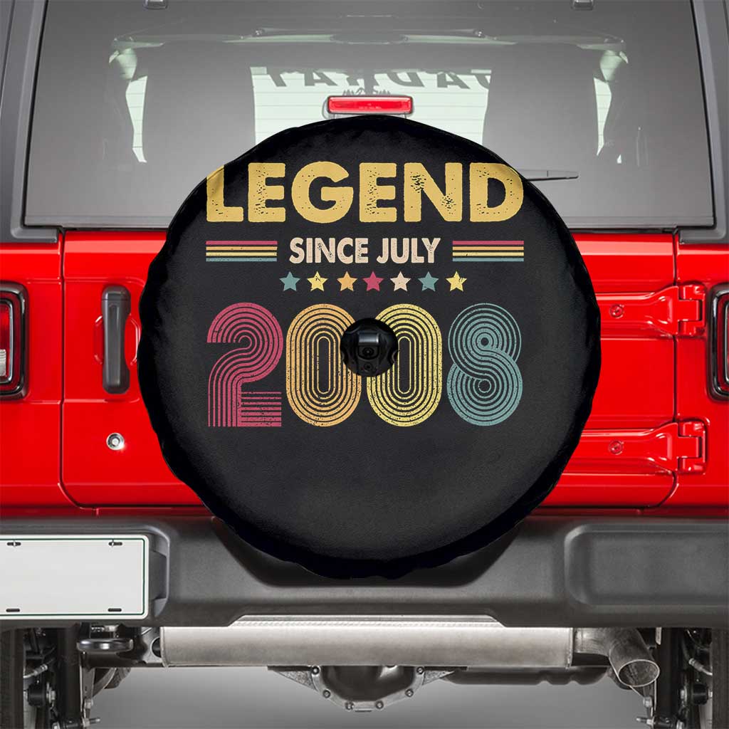 July 18th Birthday Spare Tire Cover Legends Since July 2008 Retro Bday