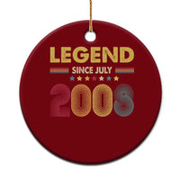 July 18th Birthday Ceramic Ornament Legends Since July 2008 Retro Bday