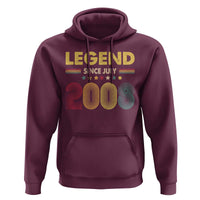 July 18th Birthday Hoodie Legends Since July 2008 Retro Bday