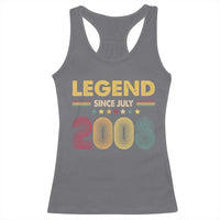 July 18th Birthday Racerback Tank Top Legends Since July 2008 Retro Bday