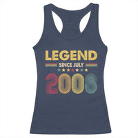 July 18th Birthday Racerback Tank Top Legends Since July 2008 Retro Bday