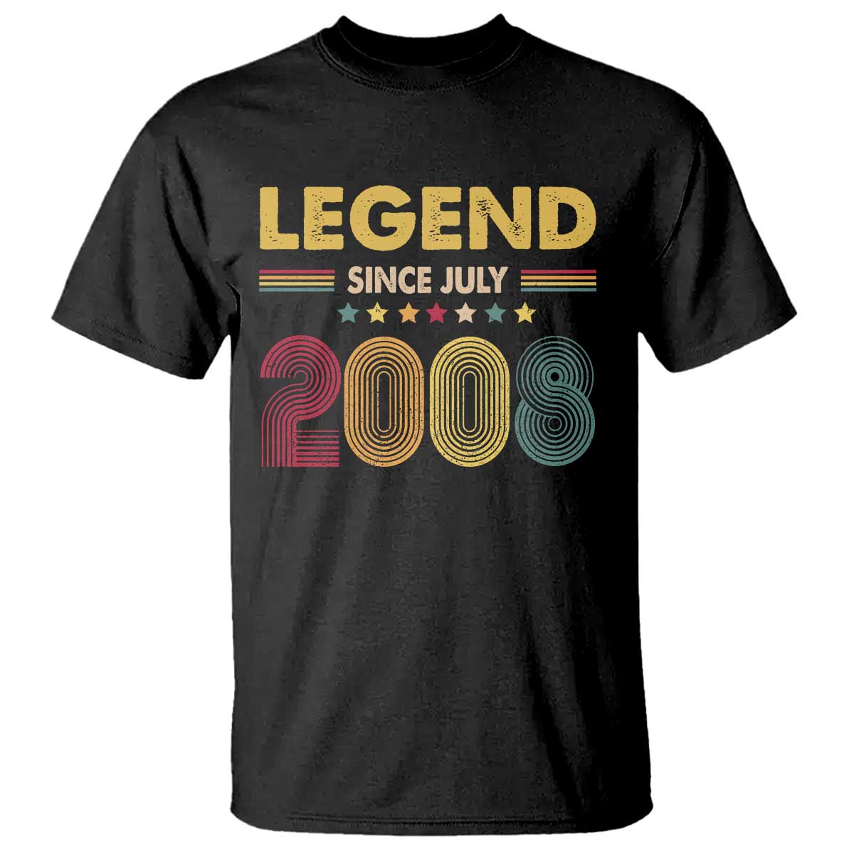 July 18th Birthday T Shirt Legends Since July 2008 Retro Bday