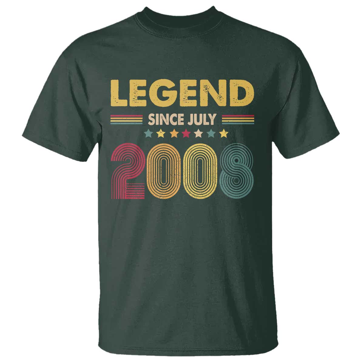 July 18th Birthday T Shirt Legends Since July 2008 Retro Bday