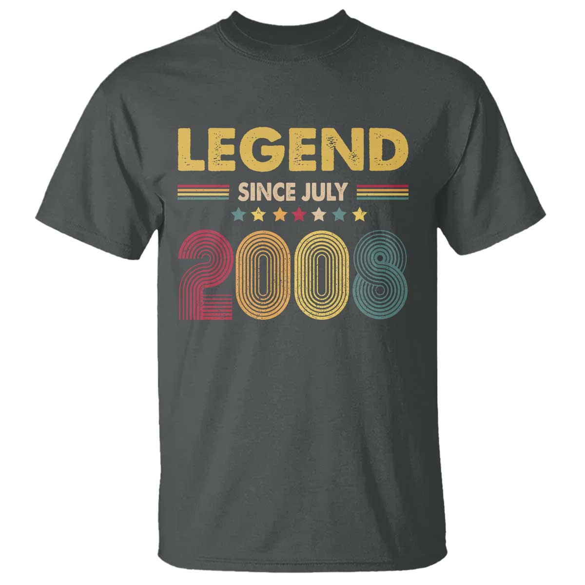 July 18th Birthday T Shirt Legends Since July 2008 Retro Bday