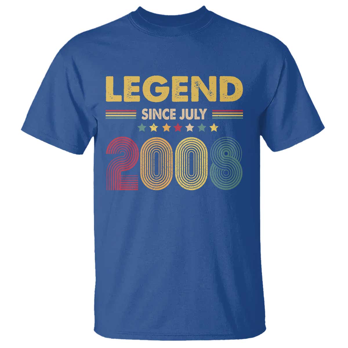 July 18th Birthday T Shirt Legends Since July 2008 Retro Bday