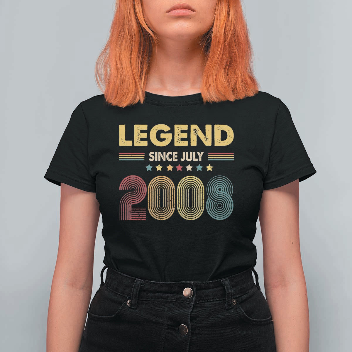 July 18th Birthday T Shirt For Women Legends Since July 2008 Retro Bday