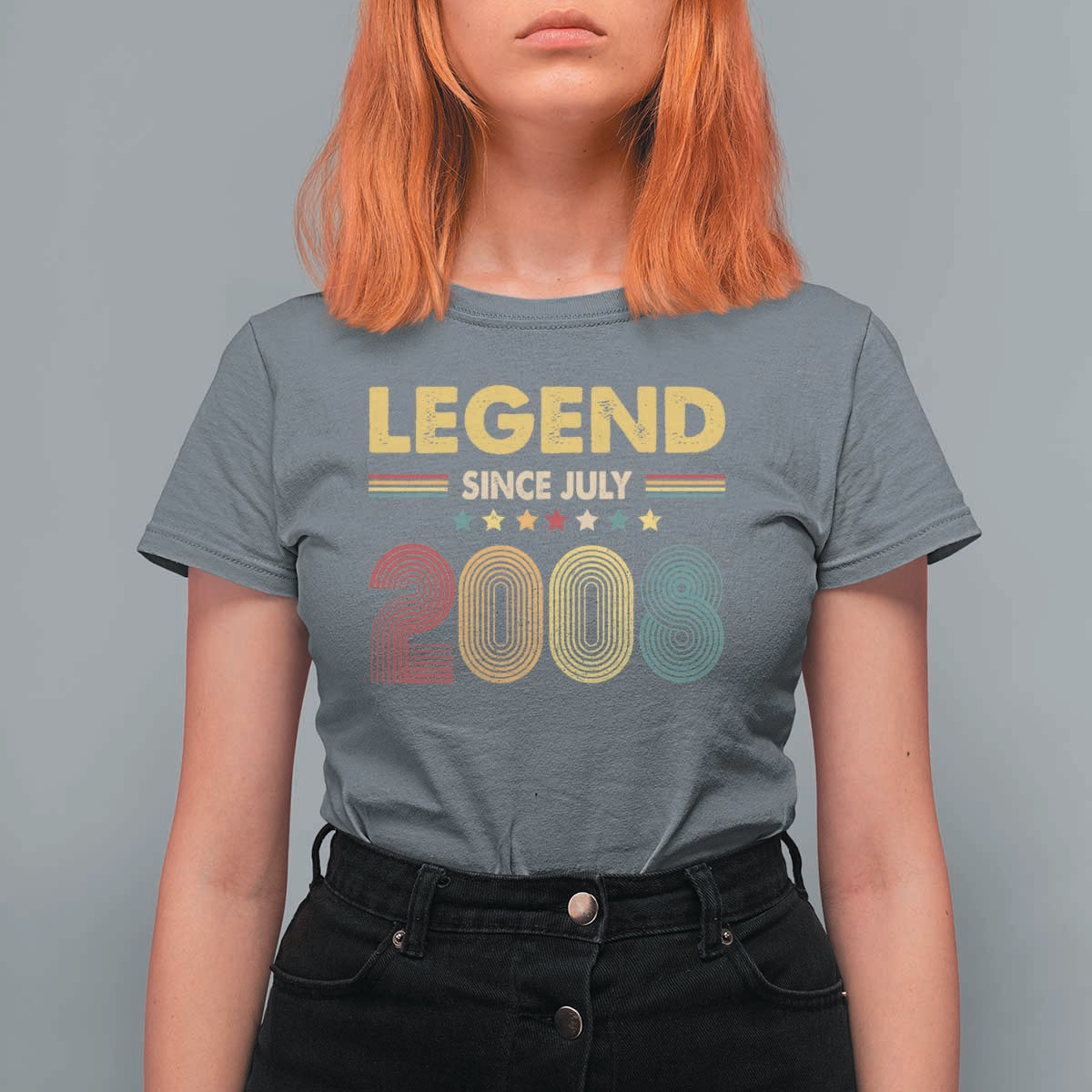 July 18th Birthday T Shirt For Women Legends Since July 2008 Retro Bday