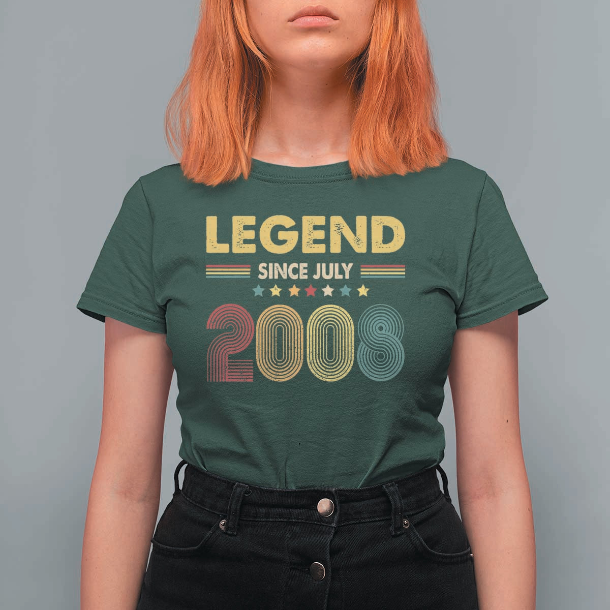 July 18th Birthday T Shirt For Women Legends Since July 2008 Retro Bday