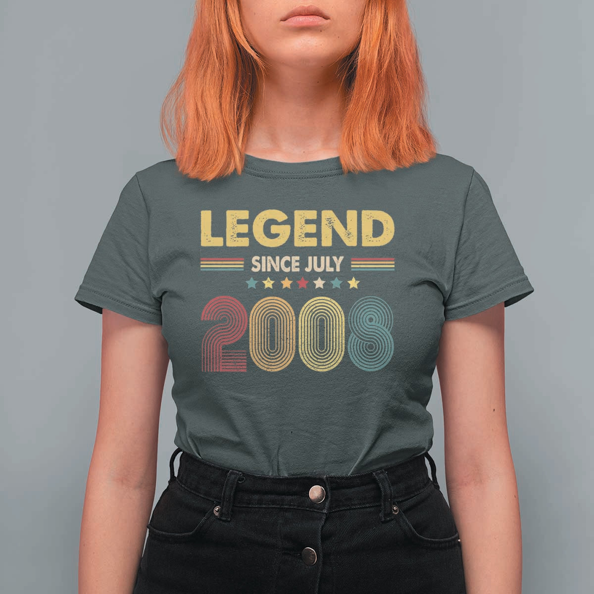 July 18th Birthday T Shirt For Women Legends Since July 2008 Retro Bday