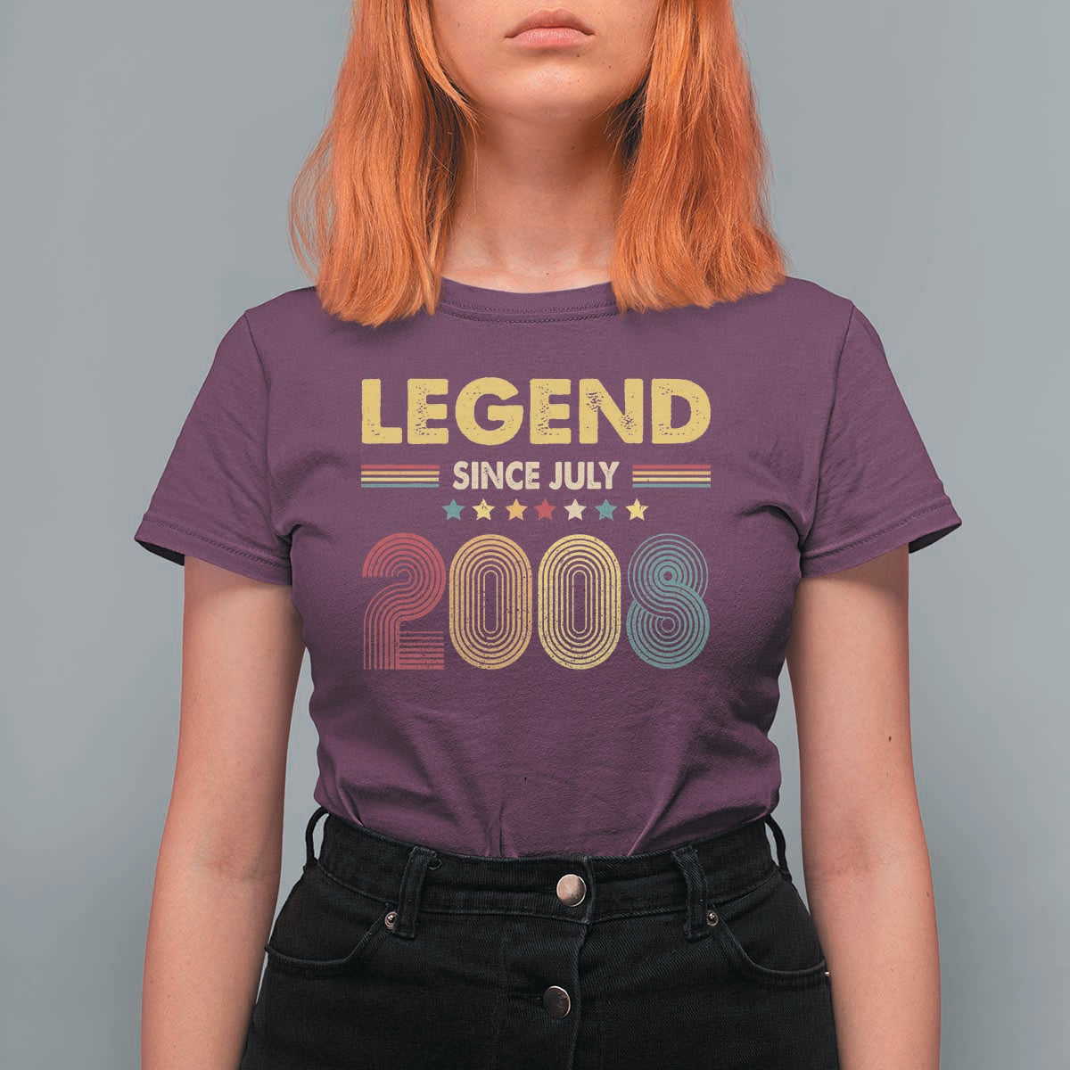 July 18th Birthday T Shirt For Women Legends Since July 2008 Retro Bday