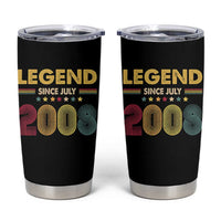 July 18th Birthday Tumbler Cup Legends Since July 2008 Retro Bday