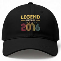 June 10th Birthday Baseball Cap Legends Since June 2016 Retro Bday